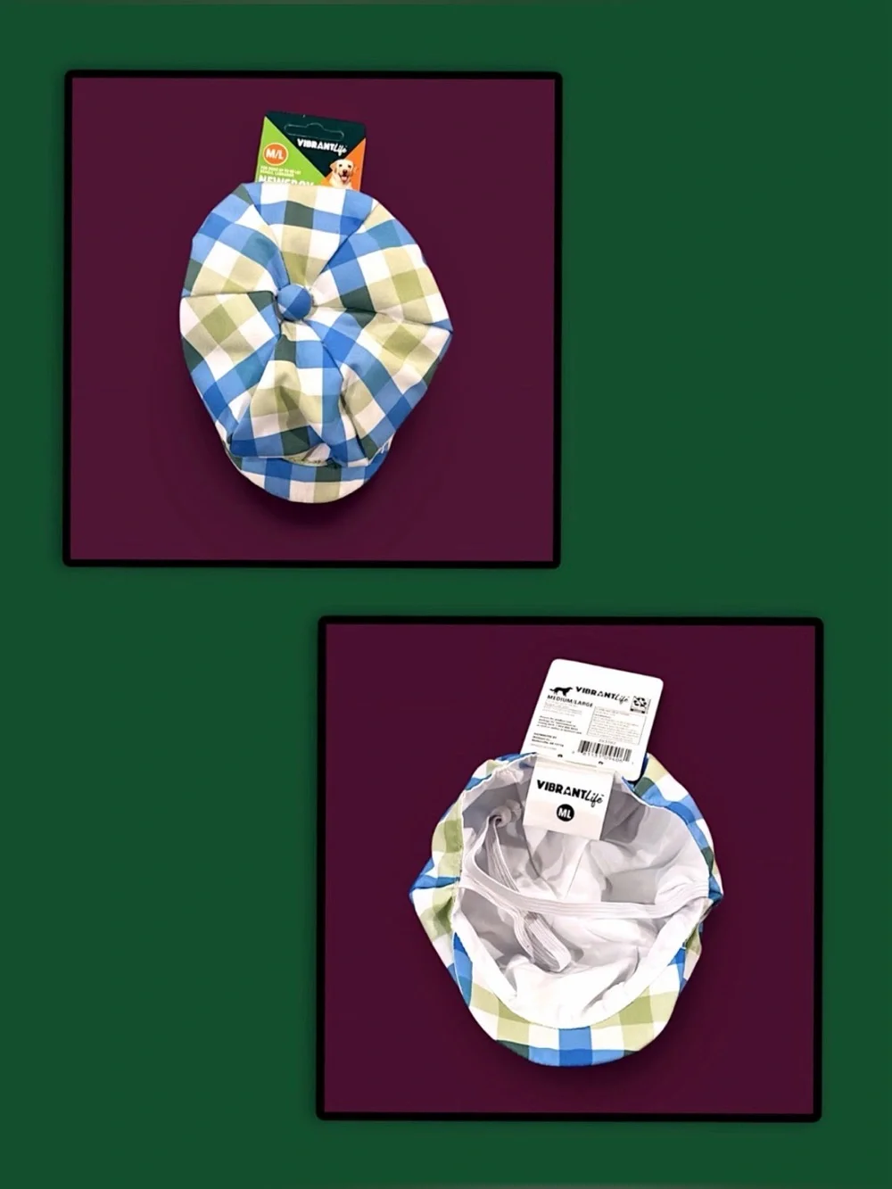 Vibrant Life Plaid Newsboy Hat